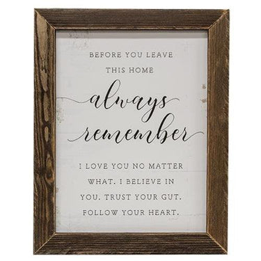 Always Remember Framed Print - The Fox Decor